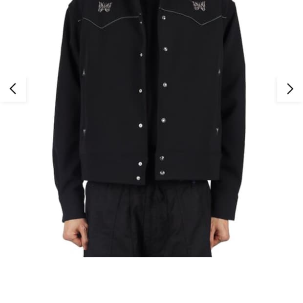 니들스 카우보이 버터플라이 블랙 자켓