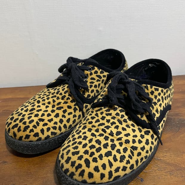 일본 레오파드 패턴 뮬 신발
