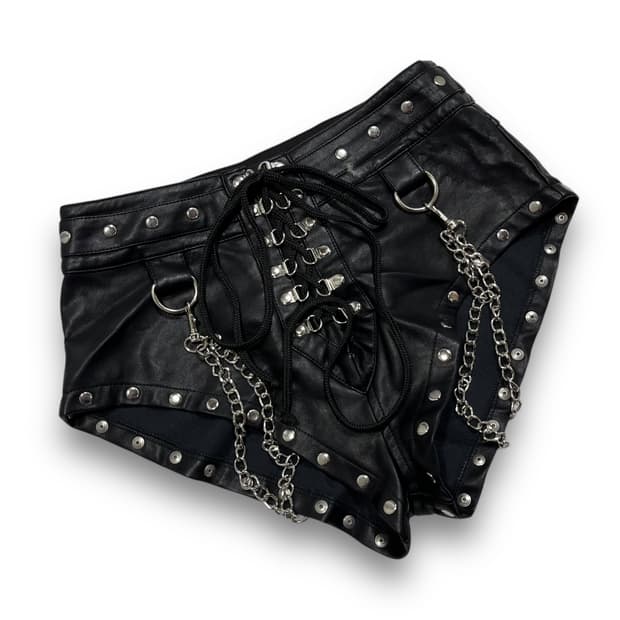 Dolls Kill Punk Chain studded hot pants