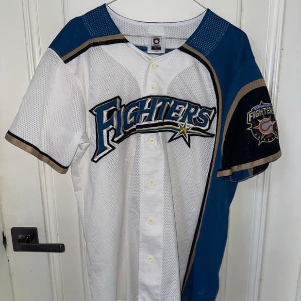 니혼햄 파이터스 유니폼 화이트 L / 야구 유니폼 /오타니있던팀