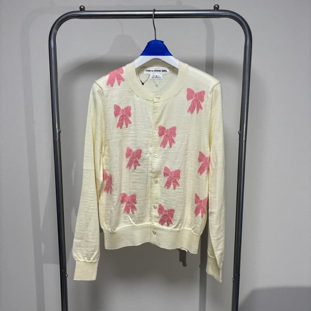 M) 꼼데가르송 걸 리본 가디건