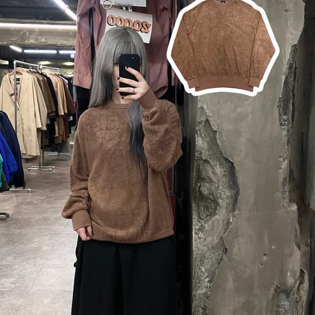 프리즘웍스 니트 브라운 S #csz3291