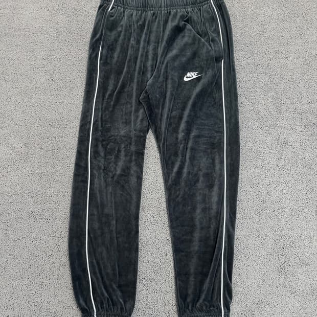 (M) 나이키 벨루어 파이핑 조거 팬츠 블랙