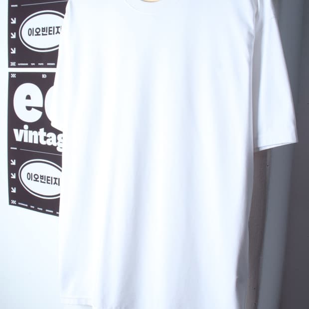 (L-XL) 쿠어 반팔 티셔츠 화이트 무지 놈코어-H3H33689