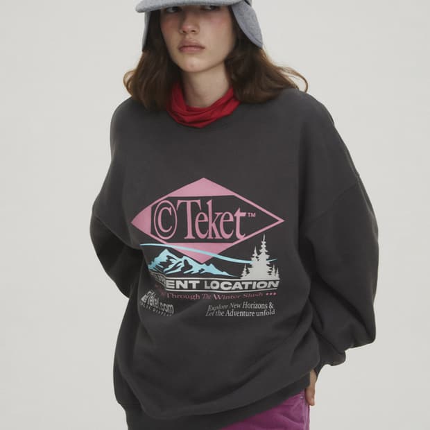 테켓 리조트 맨투맨 챠콜