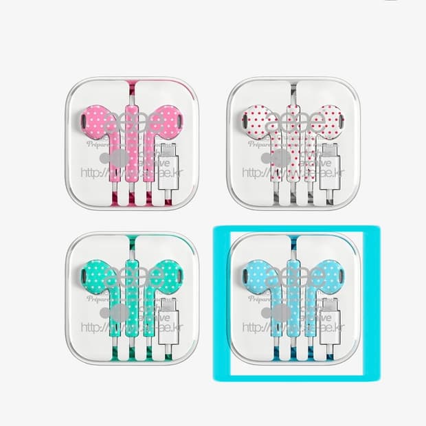 aeae 이어폰 스카이블루 c타입