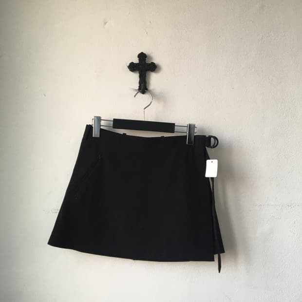 Belted wrap skirt