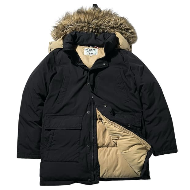 쇼트 덕다운 패딩 파카 블랙