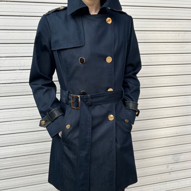 돌체앤가바나 데님코티드 트렌치코트