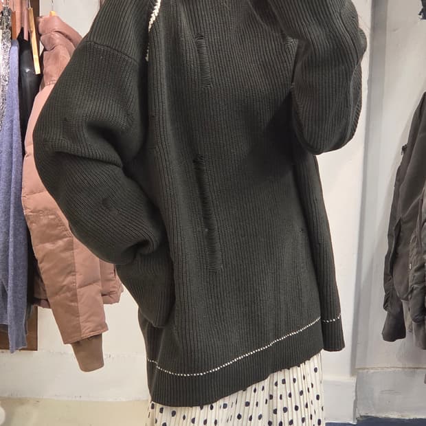 Juun.J 준지 데미지드 디스트레스드 니트