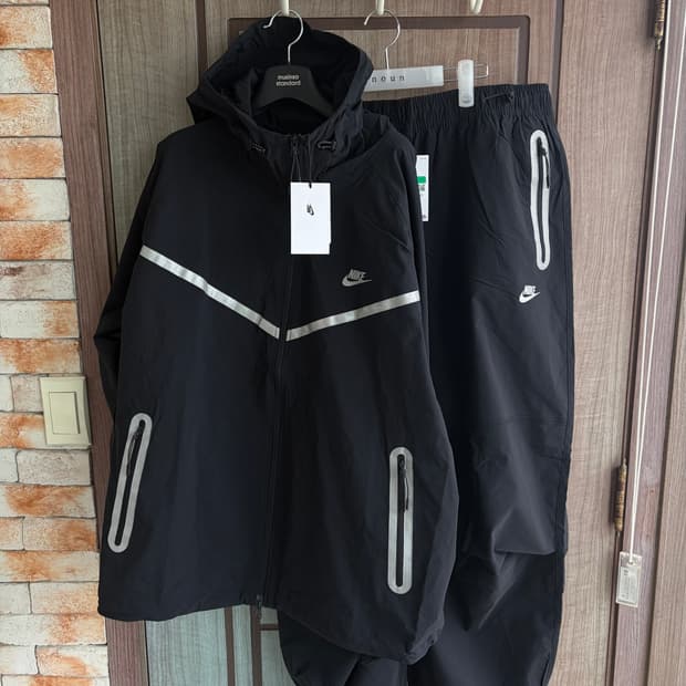새상품(XL)나이키 테크 우븐 셋업 블랙