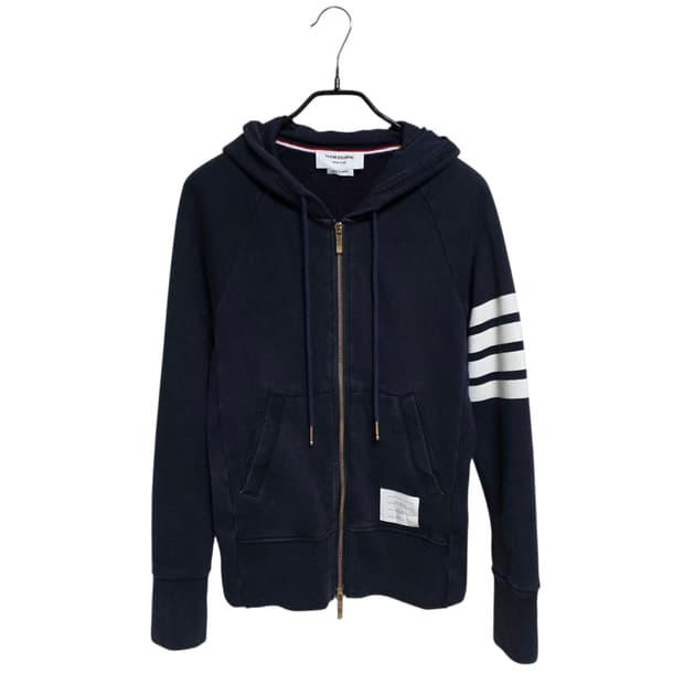 톰브라운 4바 후드집업 네이비