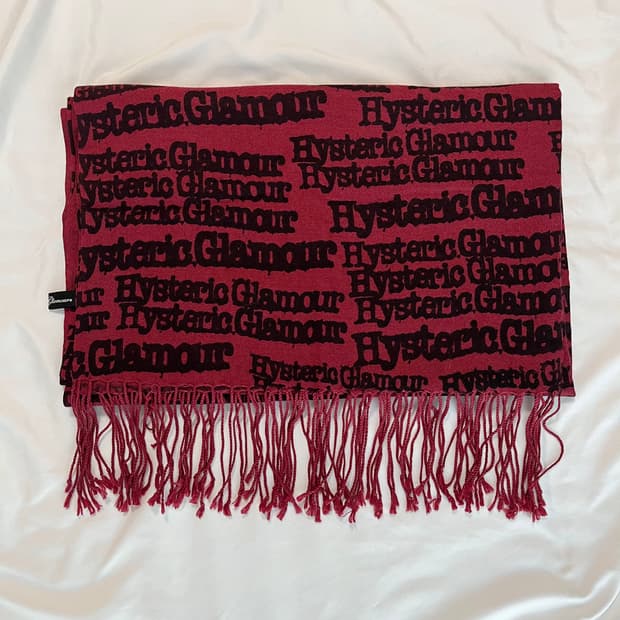히스테릭 글래머 타입 로고 레터링 스툴 목도리 머플러