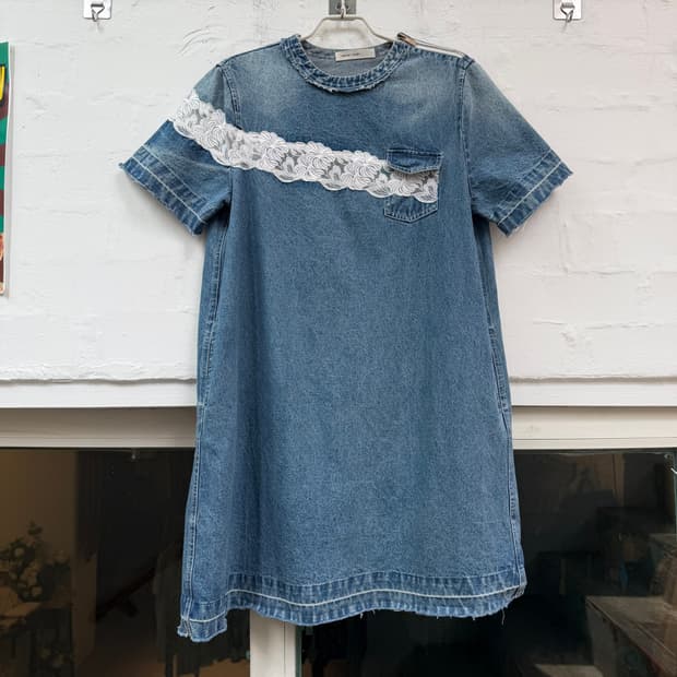 Sacai luck 사카이 럭 레이스 데님 미니 원피스 2