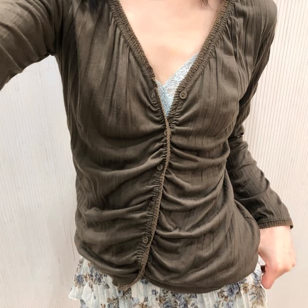 Dark khaki shirring cd