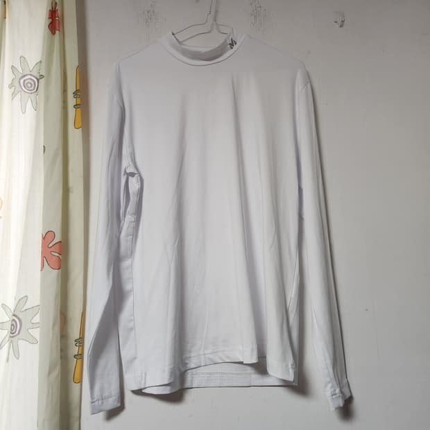 밀레 화이트 기능성 긴팔 티셔츠 105