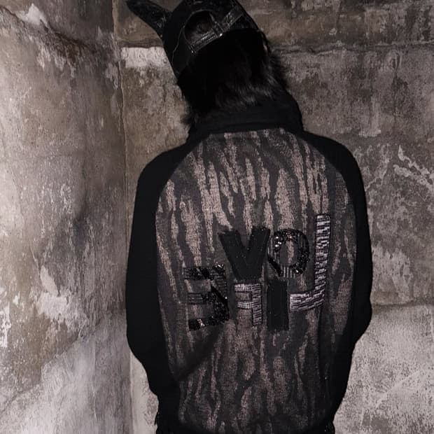 시스템옴므 시스루 니트 집업