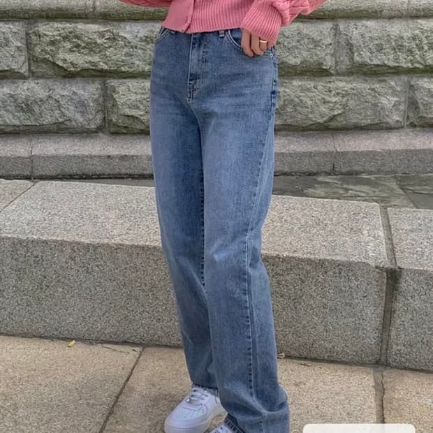 블랙업 티네즈 슬림일자 데님팬츠 s