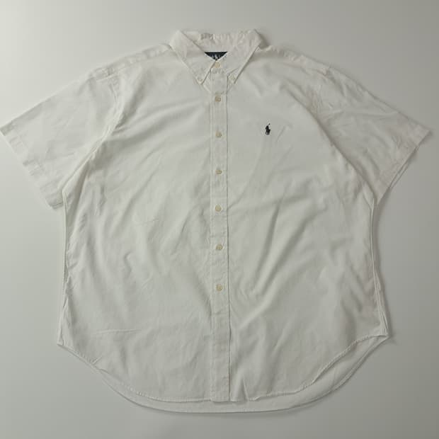 CA180 2XL 폴로 클래식핏 00s 화이트 반팔 셔츠 남방