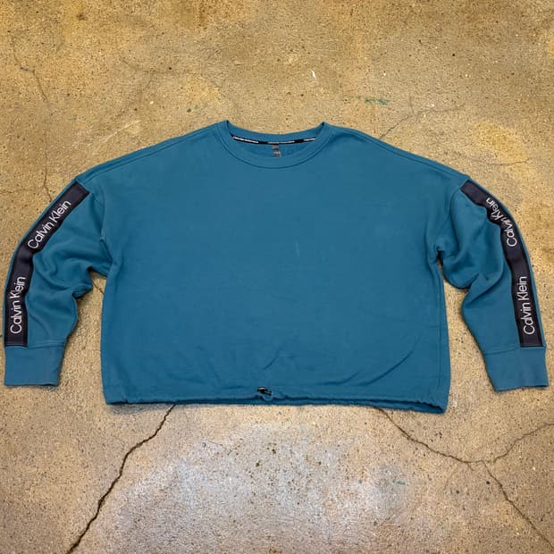 미국 빈티지 CK 캘빈클라인 크롭 맨투맨