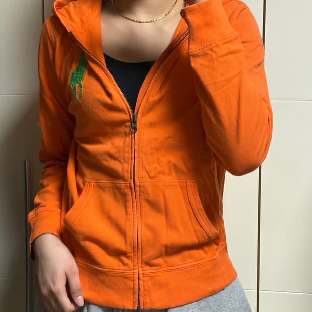 폴로 랄프로렌 빅포니 슬림핏 오렌지 후드집업