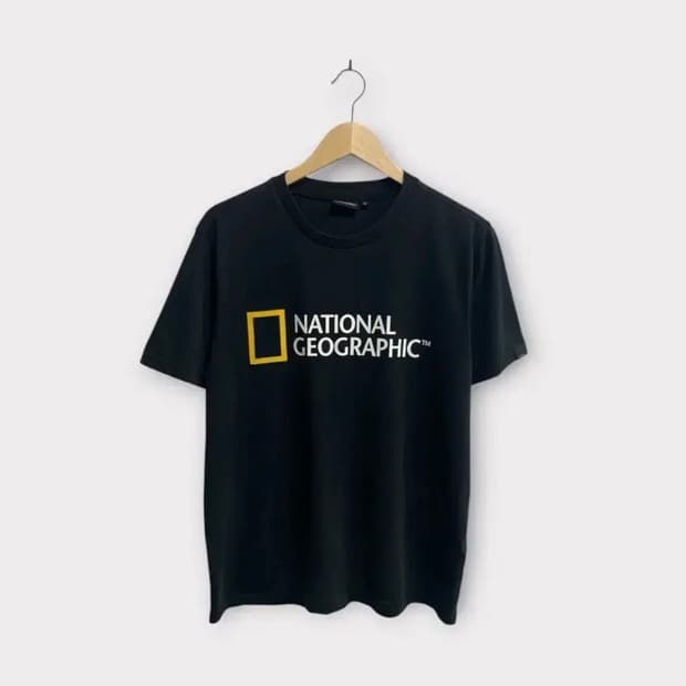 내셔널지오그래픽 라운드 반팔티 블랙 XL