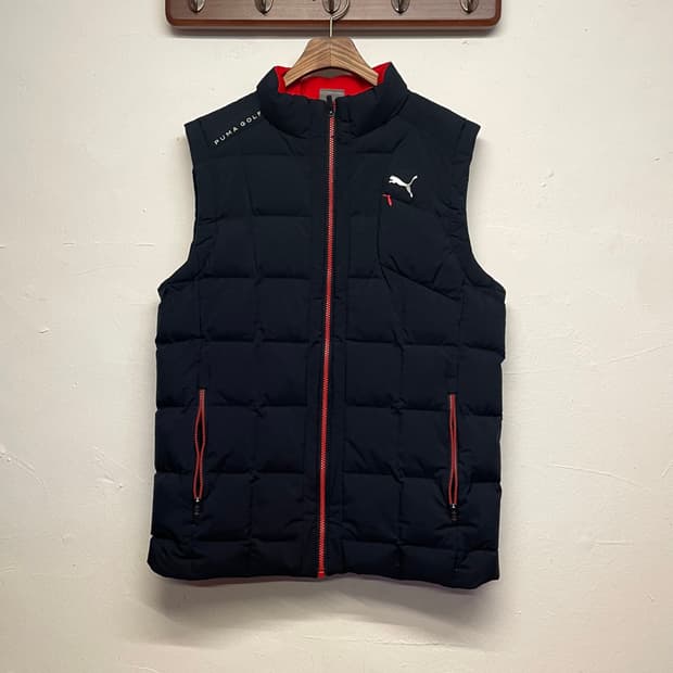 푸마 골프 구스다운 네이비 패딩 베스트