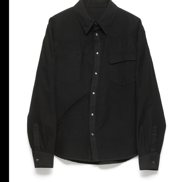 [3] 해칭룸 리버스 웨스턴 셔츠 오버 다이드 블랙 shirt