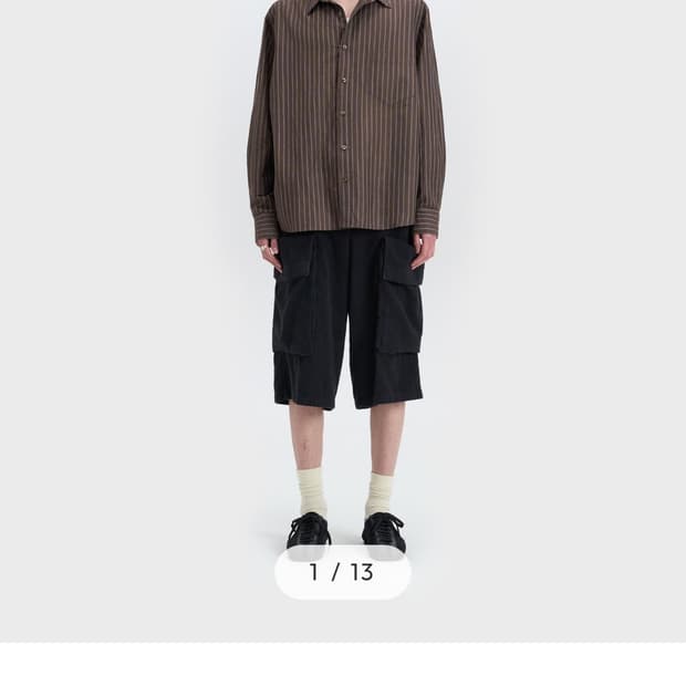 벨리에 치코 셔츠 브라운 스트라이프