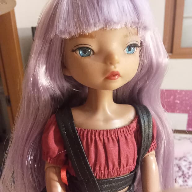 구체관절인형 연보라 머리 인형 28cm