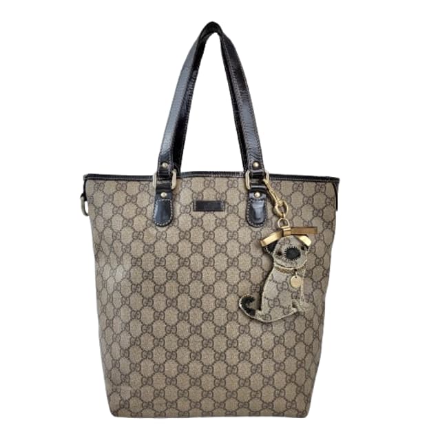 정품 구찌 189896 수프림 PVC GG로고 쇼퍼백