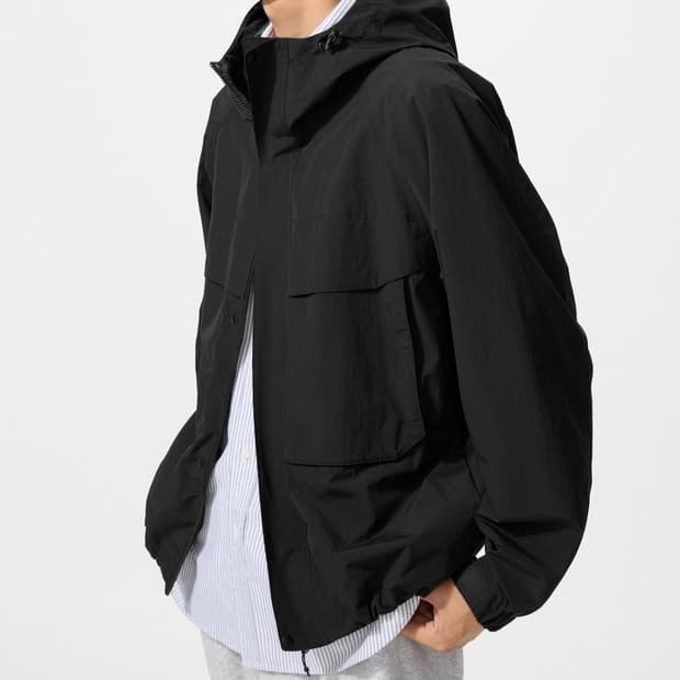 유니클로 윈드블럭파카 블랙 M / 해외 직구 제품