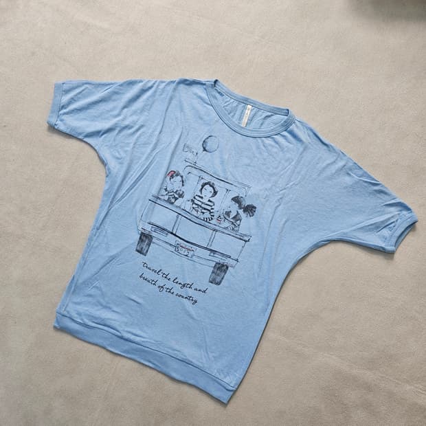 실측확인 바이핑크 여성 로드 트립 반팔티 0403Y