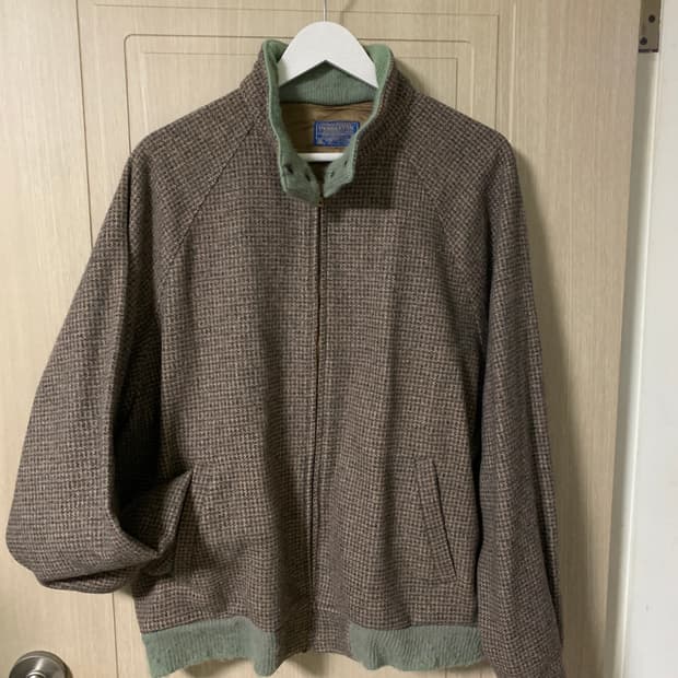 펜들턴 made usa 울 패턴 블루종 점퍼 자켓 L