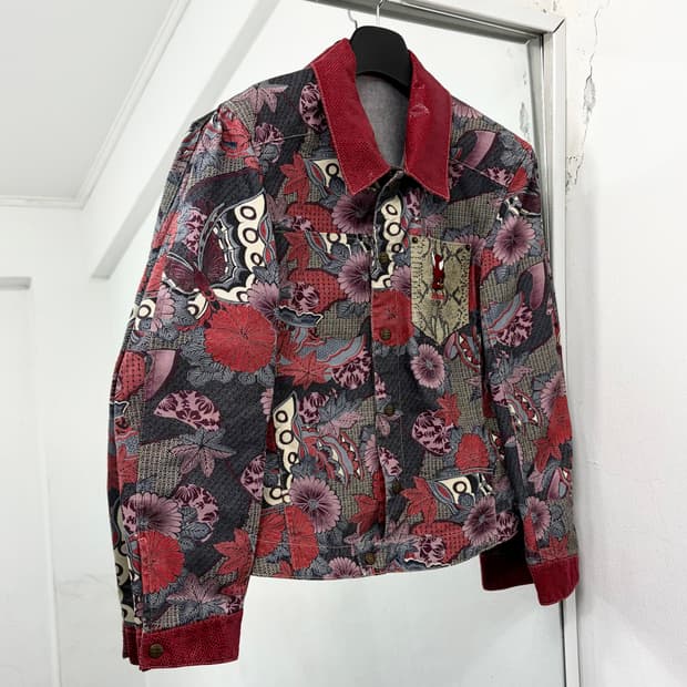 Dobbis Family 패턴 트러커 자켓