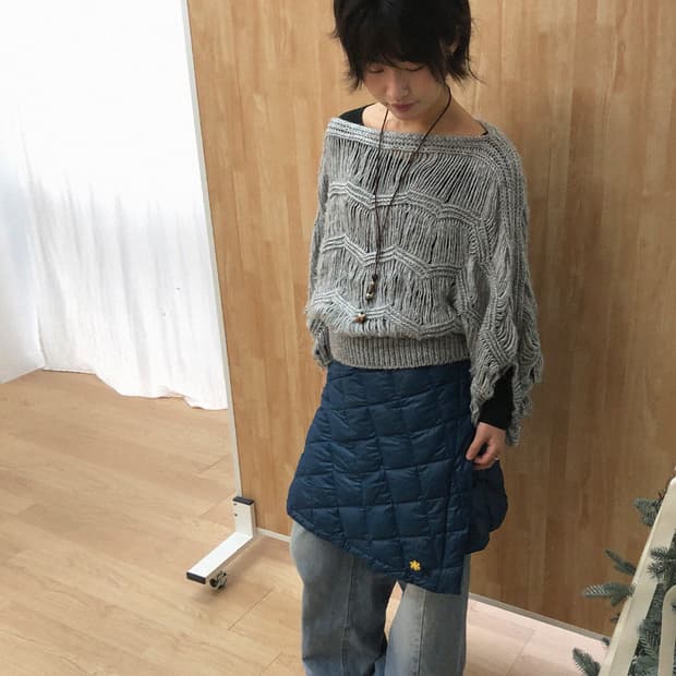 vintage boat neck knit top