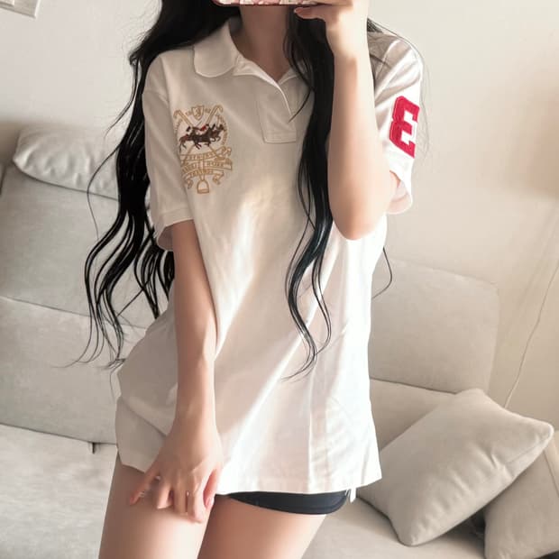 폴로 랄프로렌 빅포니 치프키프 디자인 화이트 반팔 