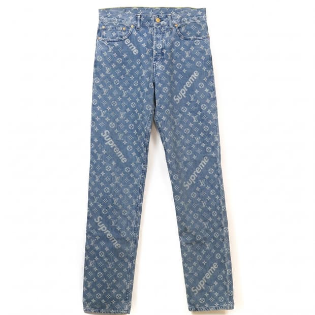 [34] 슈프림 루이비통 모노그램 데님팬츠