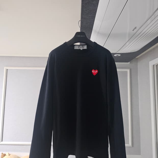 [거의 새것] 꼼데가르송 롱슬리브 긴팔 티셔츠 xl