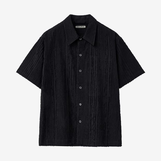 인사일런스 텍스쳐드 웨인 셔츠 BLACK L사이즈