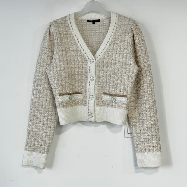 마쥬 maje 트위드 울 니트 가디건