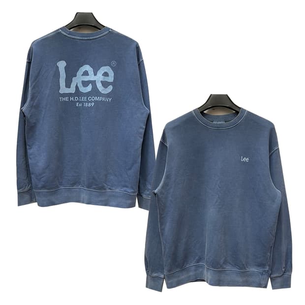 LEE 리 피그먼트 백로고 맨투맨 M