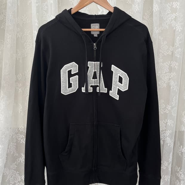 L) 갭 GAP 후드 집업 블랙