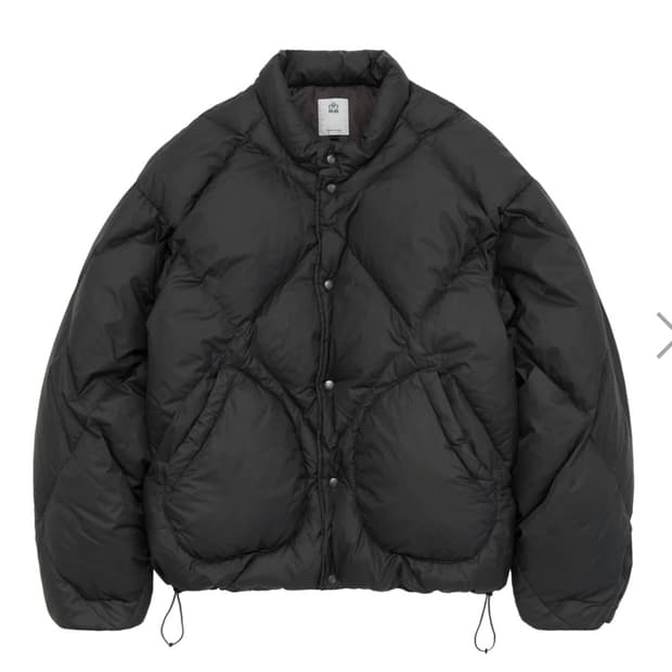 (3) 폴리테루 24fw 롬버스 다운 퍼퍼 자켓 블랙 차콜