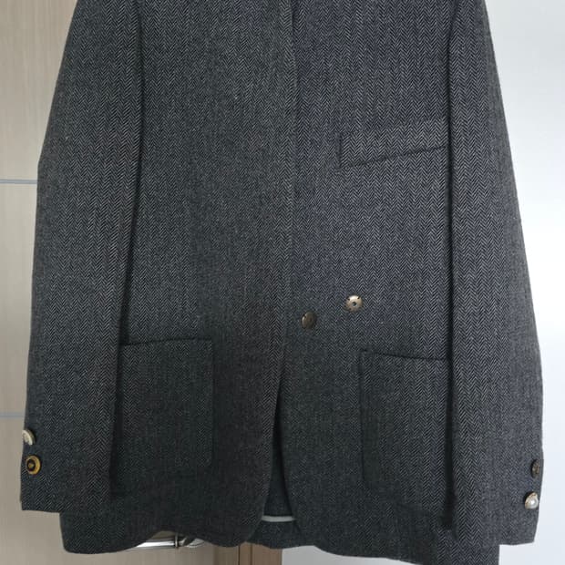 그레이 해링본 자켓