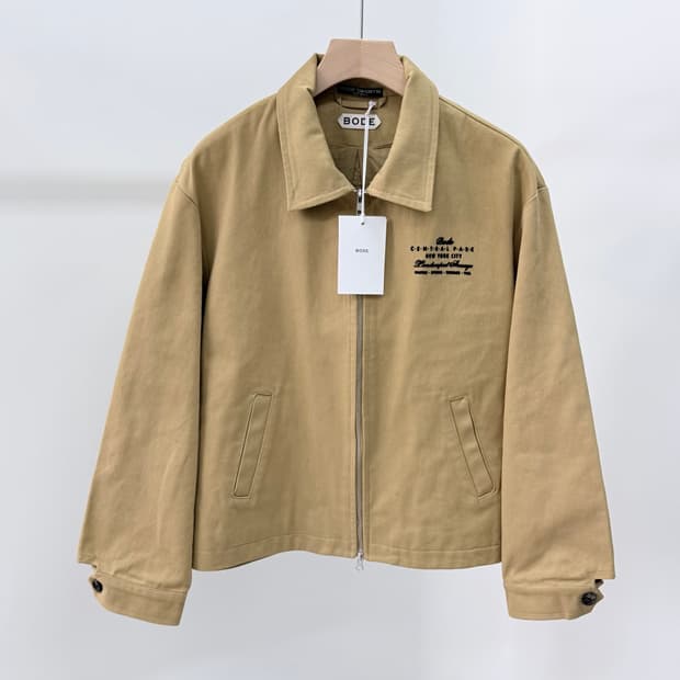 [미사용/M] 25FW 보디 센트럴파크 코튼 블루종 자켓 카멜 브라운