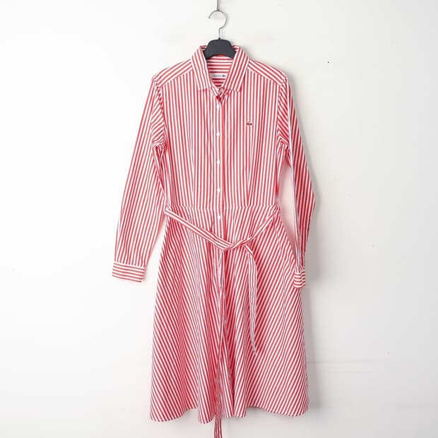 55/라코스테 코튼 스트라이프 원피스