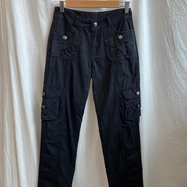 블랙 코튼 카코팬츠(25)