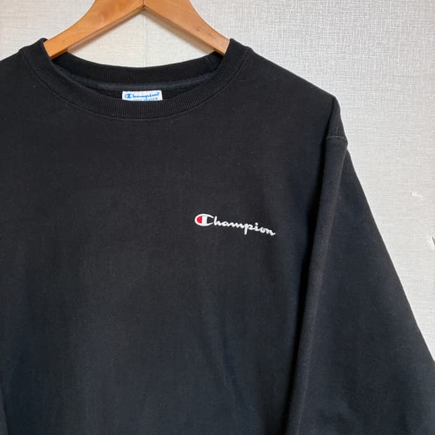 빈티지 챔피온 맨투맨 블랙 M