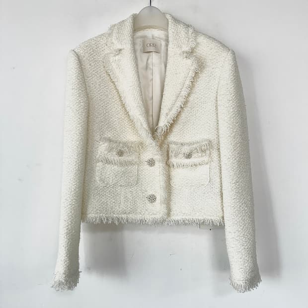 ORR 오르 비즈 버튼 트위드 자켓